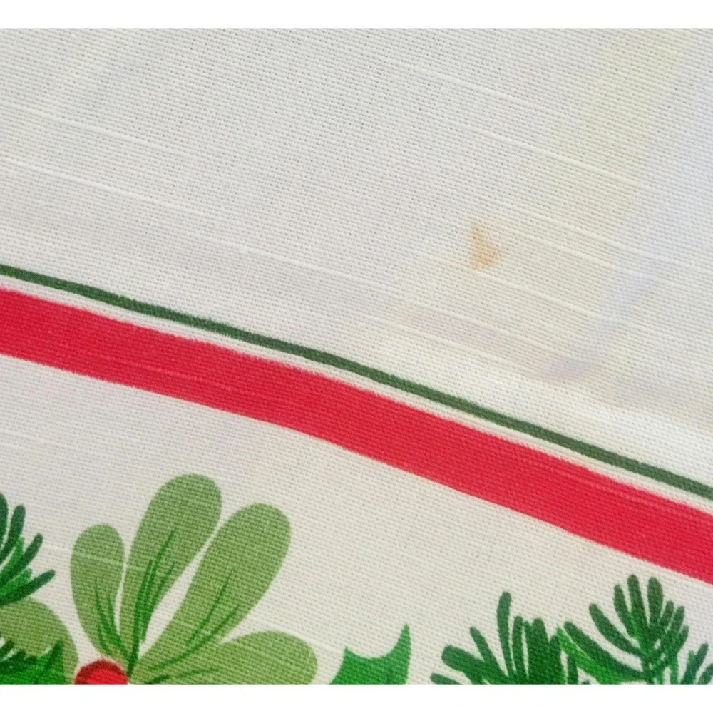 Vintage Christmas Tablecloth Mid Century 1960s 62x102